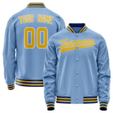 Custom Light-Blue Gold Solid Color Varsity Letterman Jacket JA02240617JC260