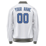 Custom White Light-Blue Light Blue Pinstripe Varsity Letterman Jacket JA02240617JC492