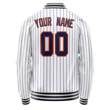 Custom White Navy Royal Pinstripe Varsity Letterman Jacket JA02240617JC501