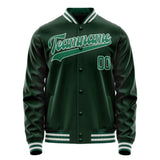 Custom Green Kelly-Green Solid Color Varsity Letterman Jacket JA02240617JG181