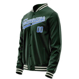 Custom Green Light-Blue Solid Color Varsity Letterman Jacket JA02240617JG186