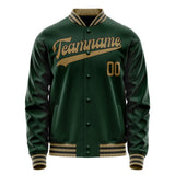 Custom Green Old-Gold Solid Color Varsity Letterman Jacket JA02240617JG200