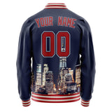 Custom Navy Red 3D Boston Massachusetts City Edition Varsity Letterman Jacket JA02240617KZ287