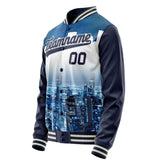 Custom Navy Navy 3D New York City Varsity Letterman Jacket JA02240617KZ289