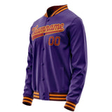 Custom Purple Red Solid Color Varsity Letterman Jacket JA02240617KZ369