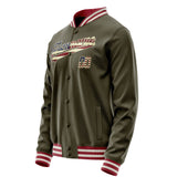 Custom Olive Cream Vintage Usa Flag Varsity Letterman Jacket JA02240617LH304