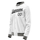 Custom White Black Solid Color Varsity Letterman Jacket JA02240617LH457