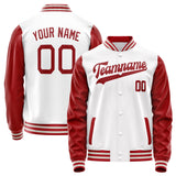 Custom White Texas-Orange Solid Color Varsity Letterman Jacket JA02240617LH470