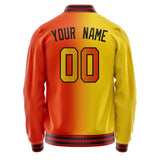 Custom Orange Yellow Gradient Varsity Letterman Jacket JA02240617XE332