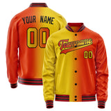 Custom Orange Yellow Gradient Varsity Letterman Jacket JA02240617XE332