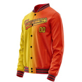 Custom Orange Yellow Gradient Varsity Letterman Jacket JA02240617XE332