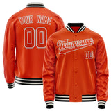 Custom Orange Gray Solid Color Varsity Letterman Jacket JA02240617XE343