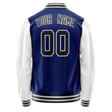 Custom Royal White Solid Color Varsity Letterman Jacket JA02240617XF542