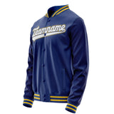 Custom Royal White Solid Color Varsity Letterman Jacket JA02240617XF548