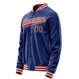 Custom Royal Crimson Solid Color Varsity Letterman Jacket JA02240617XF555