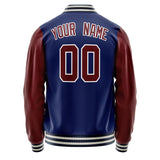 Custom Royal Brown Solid Color Varsity Letterman Jacket JA02240617XF557