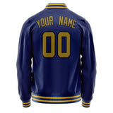 Custom Royal Old-Gold Solid Color Varsity Letterman Jacket JA02240617XF560