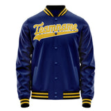 Custom Royal Gold Solid Color Varsity Letterman Jacket JA02240617XF565