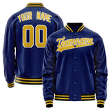 Custom Royal Gold Solid Color Varsity Letterman Jacket