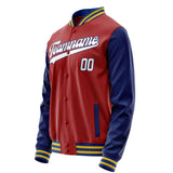 Custom Red Royal Solid Color Varsity Letterman Jacket JA02240617XY403