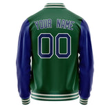 Custom Kelly-Green Royal Solid Color Varsity Letterman Jacket JA02240617ZF222