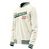 Custom Cream Kelly-Green Solid Color Varsity Letterman Jacket JA02240617JC113