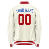 Custom Cream Royal Solid Color Varsity Letterman Jacket JA02240617JC115