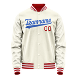 Custom Cream Royal Solid Color Varsity Letterman Jacket JA02240617JC115