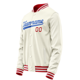 Custom Cream Royal Solid Color Varsity Letterman Jacket JA02240617JC115
