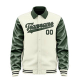 Custom Cream Dark Green Jacket