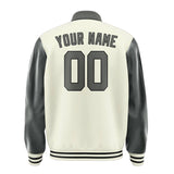 Custom Cream Dark Grey Jacket