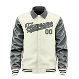 Custom Cream Dark Grey Jacket