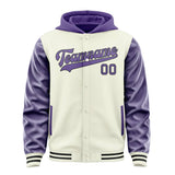 Custom Cream Light Purple Jacket
