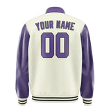 Custom Cream Light Purple Jacket