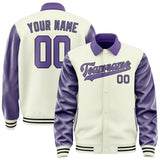 Custom Cream Light Purple Jacket