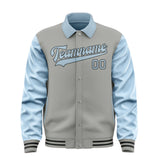 Custom Gray Light Blue Jacket