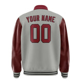 Custom Gray Crimson Red Jacket