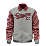 Custom Gray Crimson Red Jacket