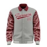 Custom Gray Crimson Red Jacket