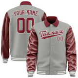 Custom Gray Crimson Red Jacket