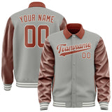Custom Gray Coral Red Jacket
