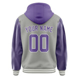 Custom Gray Light Purple Jacket