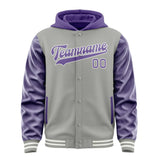 Custom Gray Light Purple Jacket