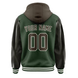 Custom Dark Green Brown Jacket
