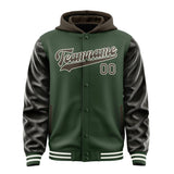 Custom Dark Green Brown Jacket