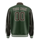 Custom Dark Green Brown Jacket