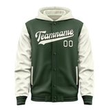 Custom Dark Green Cream Jacket