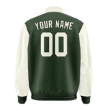 Custom Dark Green Cream Jacket