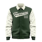 Custom Dark Green Cream Jacket