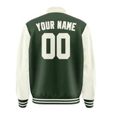 Custom Dark Green Cream Jacket